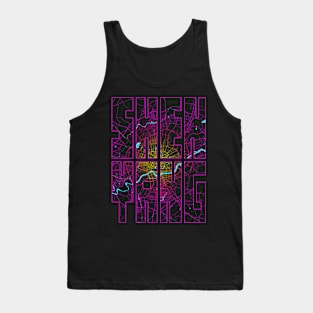 Shenyang, China City Map Typography - Neon Tank Top